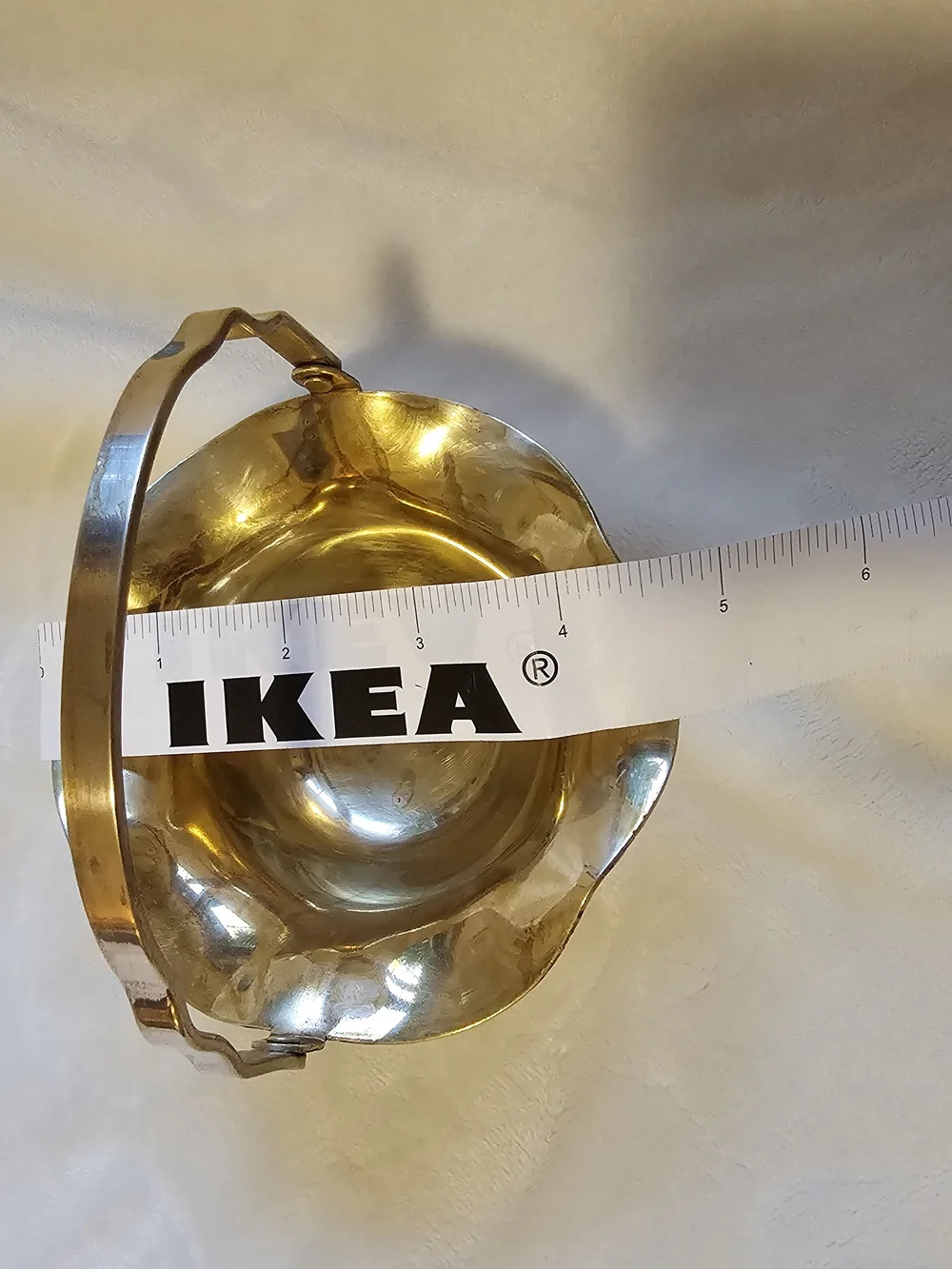 Brass Decorative Handled Candy or Nut Bowl - Gold Tone